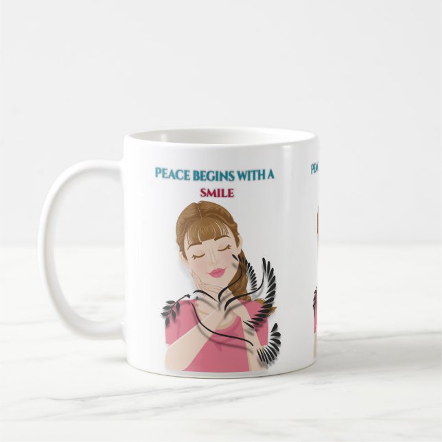 De Café Caneca Clássica, 330 ml Caneca Paz Começa com um S (Esquerda)