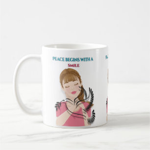 De Café Caneca Clássica, 330 ml Caneca Paz Começa com um S