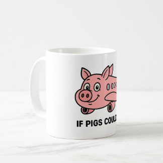 De Café Caneca Clássica, 330 ml - Se porcos pudessem voar