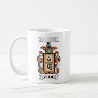 De Café Caneca Clássica Apelido Zhou e Escudo