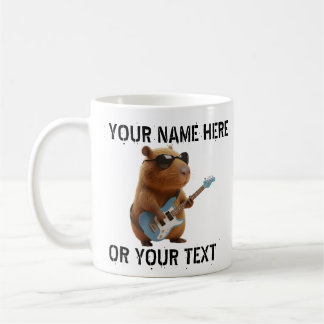 De Café Caneca Clássica com Capivara Legal Tocando Violão