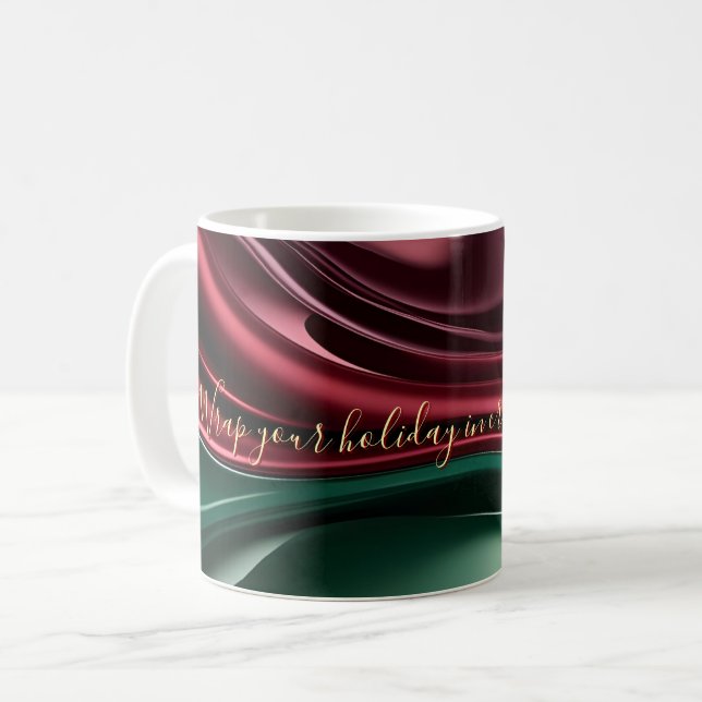 De Café Caneca clássica com gráfico abstrato elegante (Frente Esquerda)