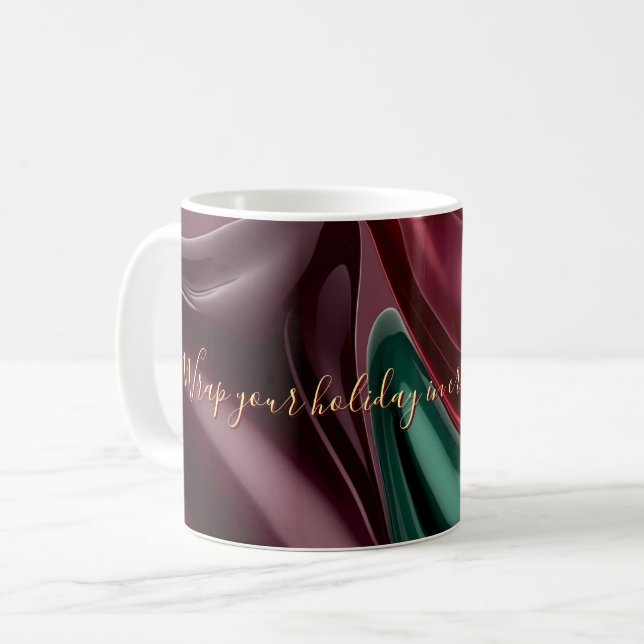 De Café Caneca clássica com gráfico abstrato elegante (Frente Esquerda)