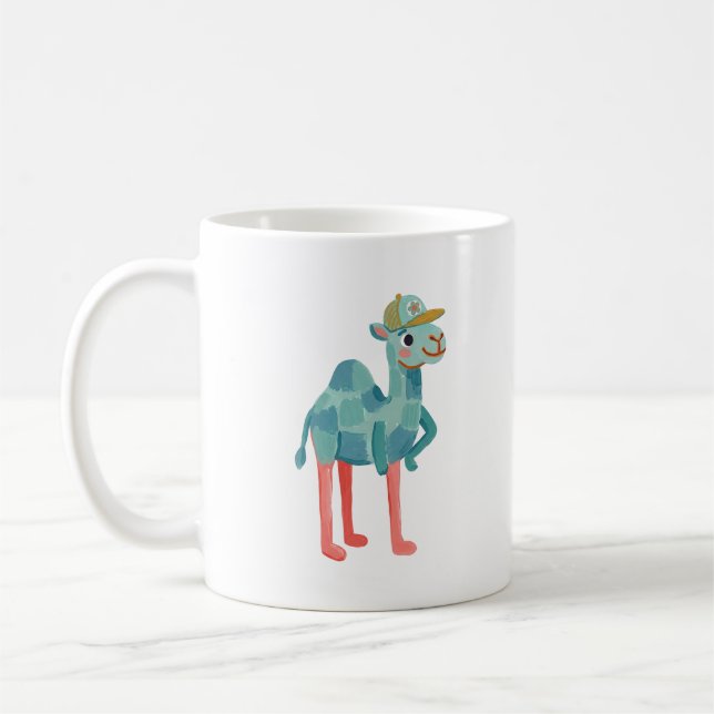 De Café Caneca Clássica Cute Camel Folk Art (Esquerda)