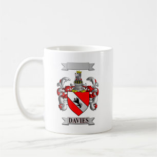 De Café Caneca Clássica Davies Família Sobrenome E Logotip