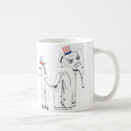 De Café Caneca clássica do elefante & do asno