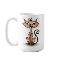 Caneca Clássica do Gato Laranja Louco