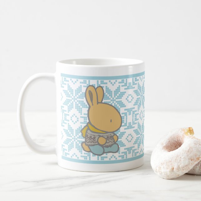 De Café Caneca clássica do inverno do coelho doce (Com Donut)