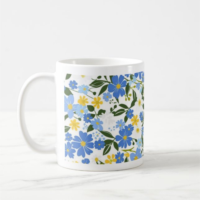 De Café Caneca Clássica Floral (Esquerda)