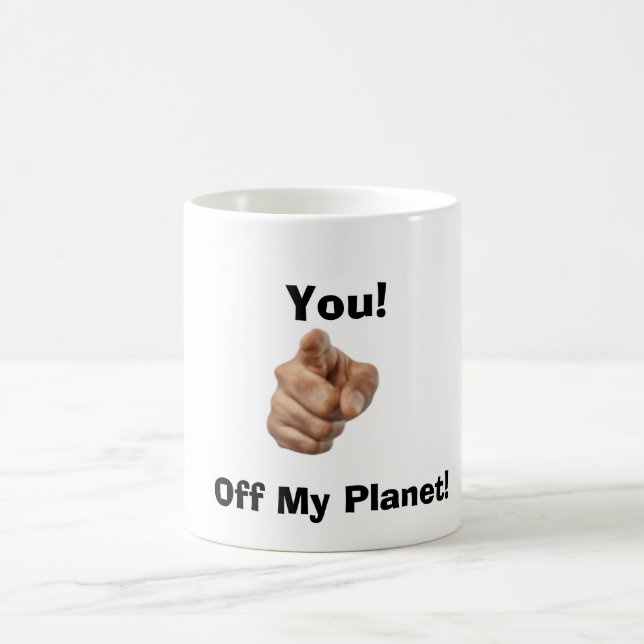 De Café Caneca Clássica Fora do Meu Planeta, 325 ml (Centro)
