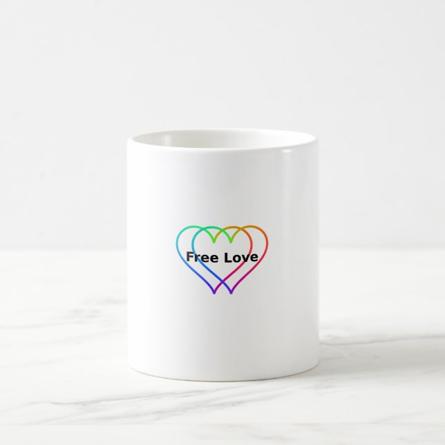 De Café Caneca Clássica Free Love, 11 oz (Centro)