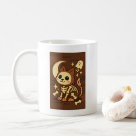 De Café Caneca Clássica Gato Esqueleto Assustador e Fantas