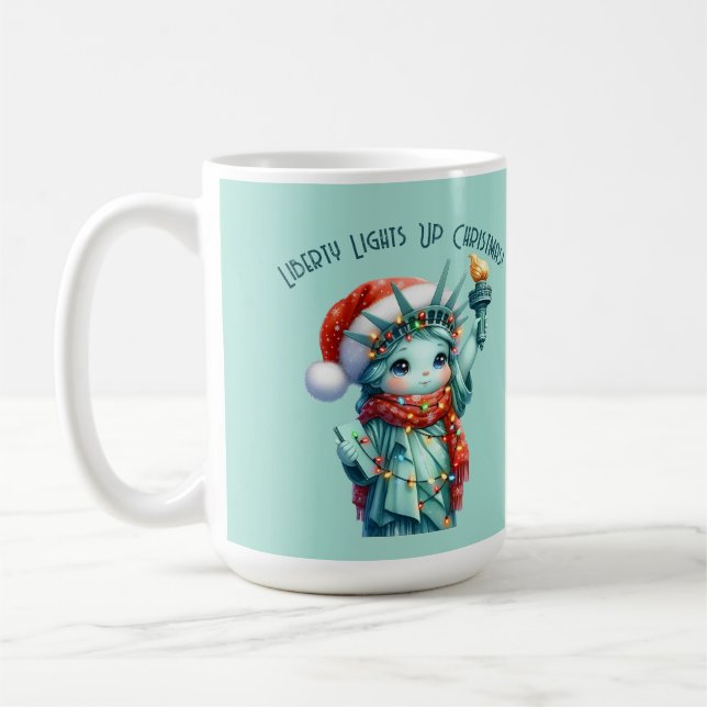 De Café Caneca clássica Liberty Lights Up Christmas! 🎄 (Esquerda)