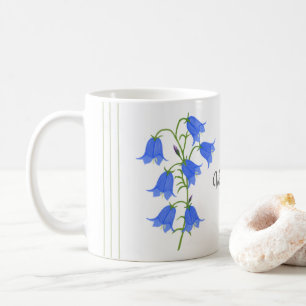 De Café Caneca Clássica Lovely Bluebells Com Listras Verde