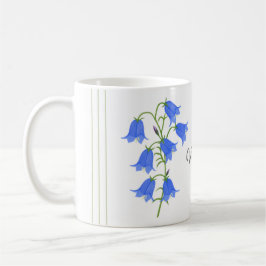 De Café Caneca Clássica Lovely Bluebells Com Listras Verde
