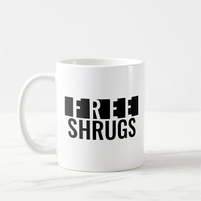 De Café Caneca Clássica Minimalista Abraços Gratuitos (Esquerda)