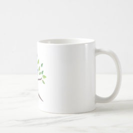 De Café Caneca Clássica Minimalista Árvore Verde Elegante