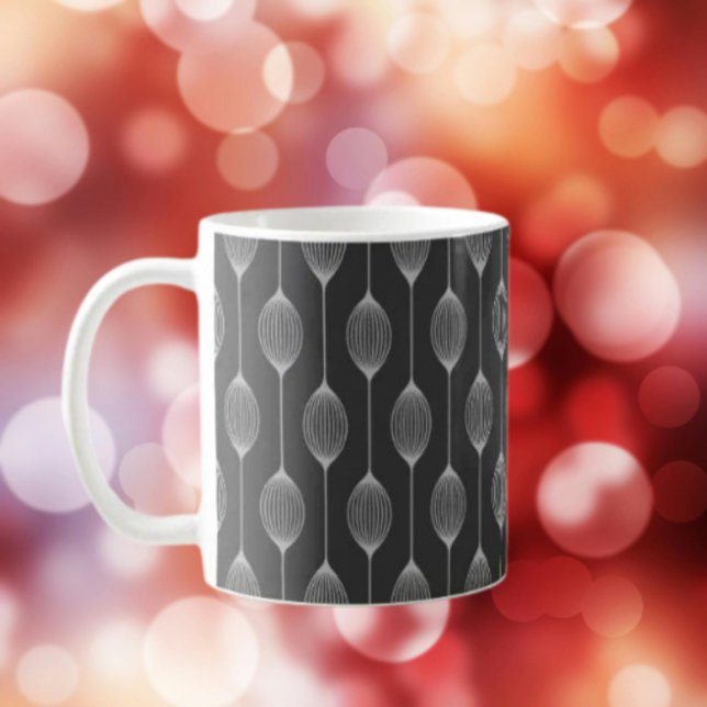 De Café Caneca Clássica Monocromia Geometria – Padrão Abst (Criador carregado)