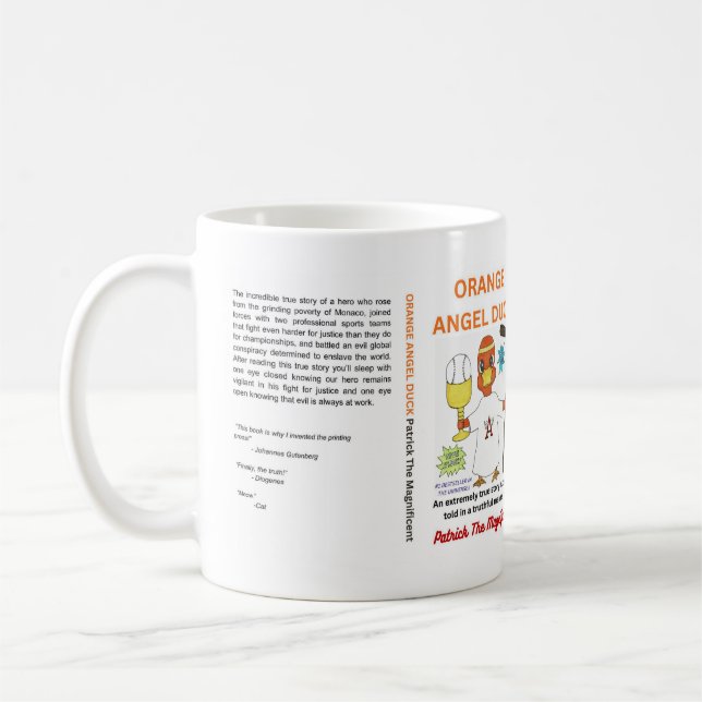 De Café Caneca Clássica ORANGE ANGEL DUCK, 330 ml (Esquerda)