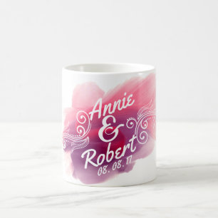De Café Caneca clássica personalizada da aguarela do