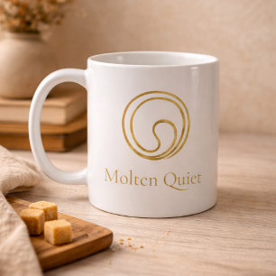 De Café Caneca Clássica Redemoinho Dourado Silencioso, 330