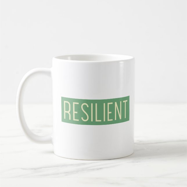 De Café Caneca Clássica RESILIENTE – Força em Cada Golada (Esquerda)