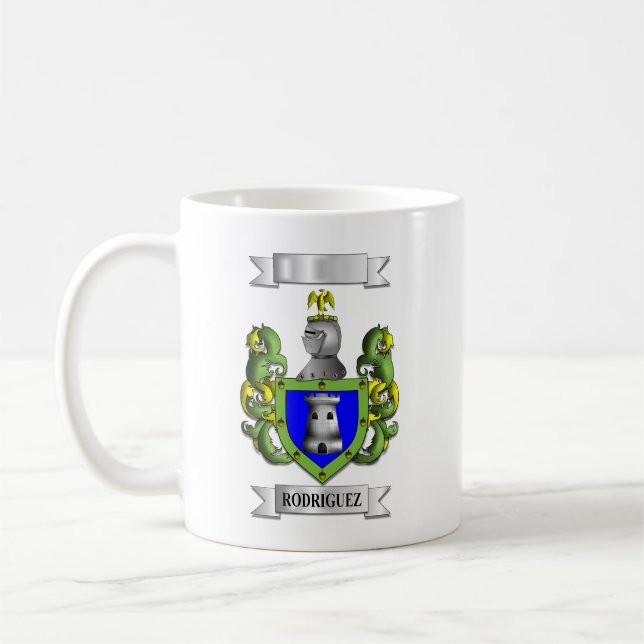 De Café Caneca Clássica Rodriguez Sobrenome e Escudo (Esquerda)