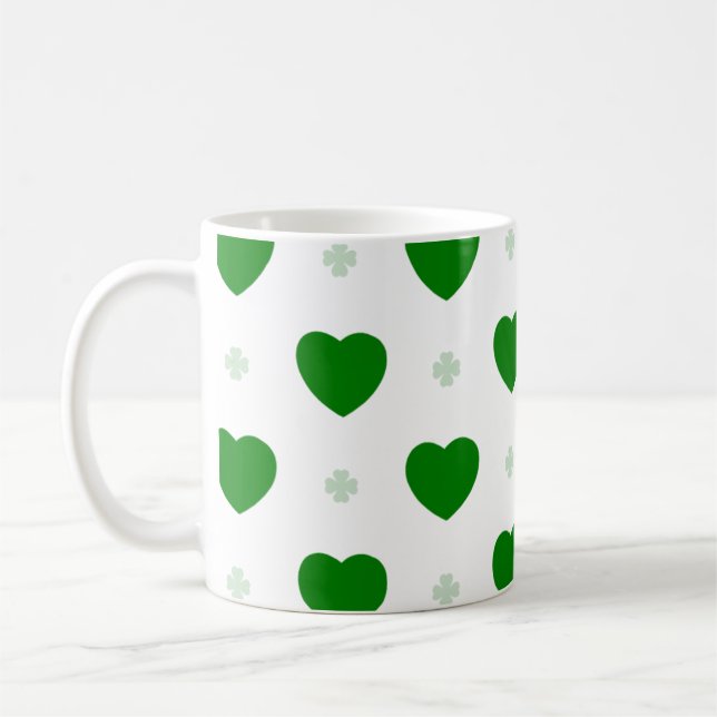 De Café Caneca Clássica Shamrock & Hearts (Esquerda)