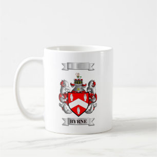 De Café Caneca Clássica Sobrenome Byrne e Escudo