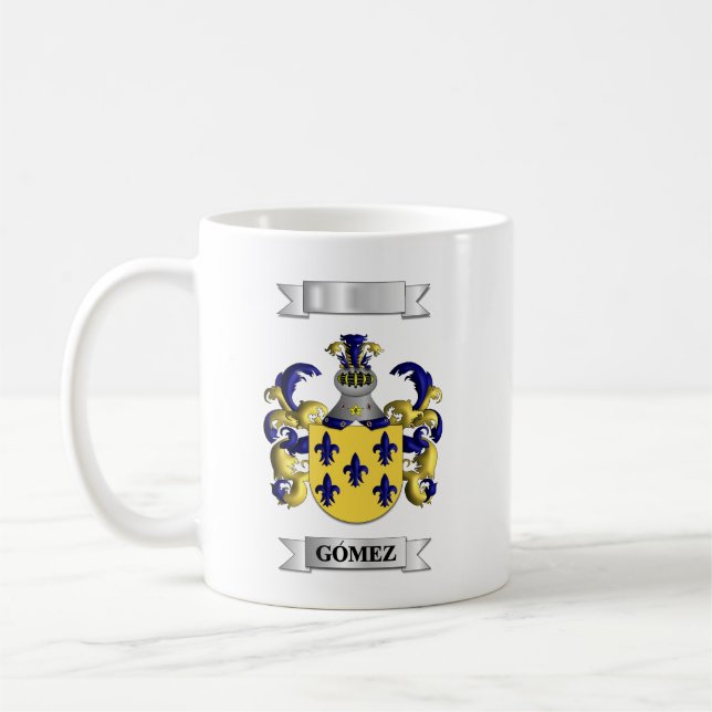 De Café Caneca Clássica Sobrenome Gomez e Escudo (Esquerda)