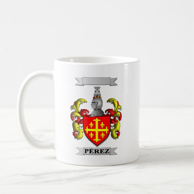 De Café Caneca Clássica Sobrenome Perez e Escudo (Esquerda)