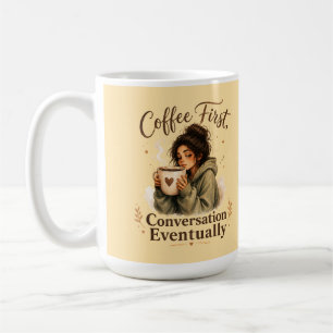 De Café Caneca Coffee First Conversation Eventually Garota