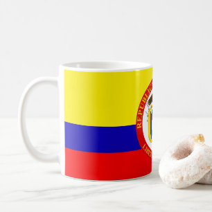 De Café Caneca colombiana da brasão da bandeira