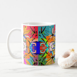 De Café Caneca colorida da felicidade