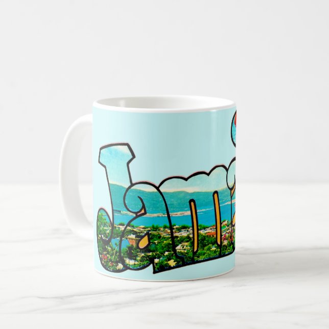 De Café Caneca Colorida da Jamaica (Frente Esquerda)