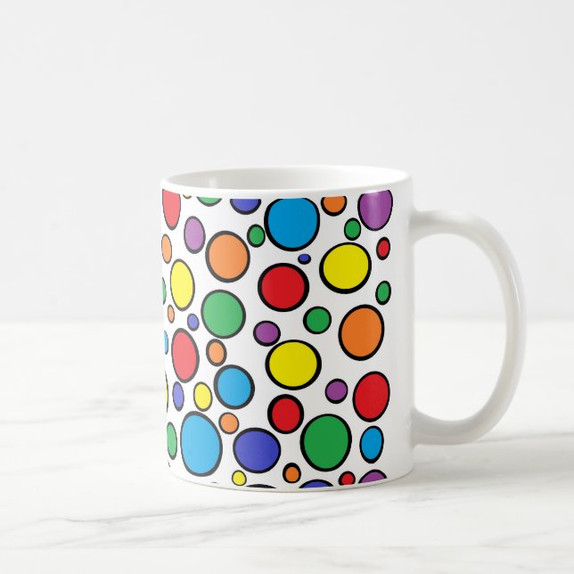 De Café Caneca colorida das bolinhas (Direita)