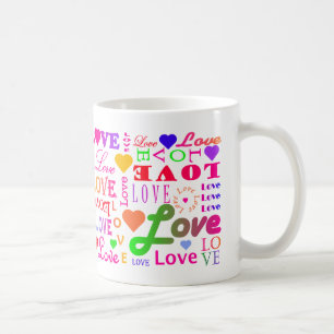 De Café Caneca colorida do amor do amor do amor do amor do