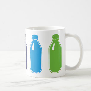 De Café Caneca colorida do leite