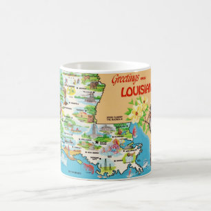 De Café Caneca Colorida Vintage Louisiana