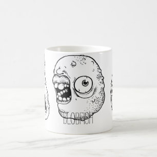 De Café Caneca com as caras distorcidas estranhas