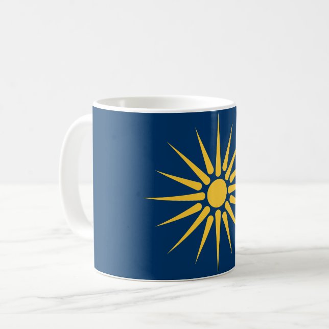 De Café Caneca com Bandeira da Macedônia, Grécia (Frente Esquerda)