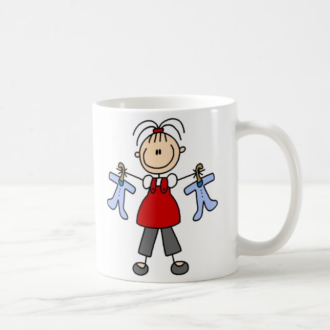 De Café Caneca com Boneco Palito Esperando Bebê (Direita)
