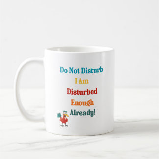 De Café Caneca com citação engraçada e colorida e imagem.