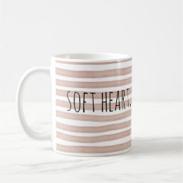 De Café Caneca com Citação Minimalista Coração Macio Alma 