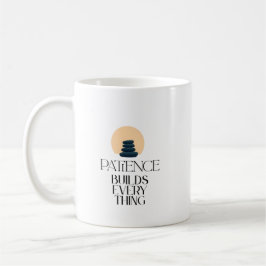 De Café Caneca com Citação Minimalista 'Paciência Constrói