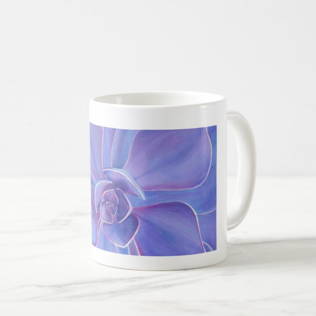 De Café Caneca com Desenho Floral (Frente Esquerda)