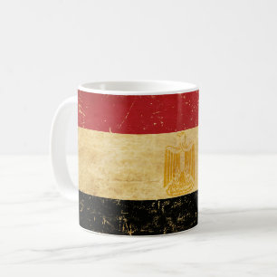 De Café Caneca com design vintage desgastado da bandeira d