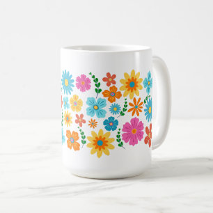 De Café Caneca com Estampa Floral