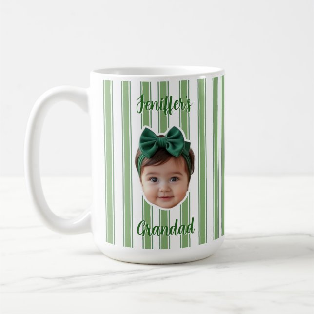 De Café Caneca com Foto Personalizada e Listras para o Pap (Esquerda)