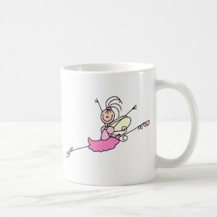 De Café Caneca com Garota Bailarina em Figuras Simples
